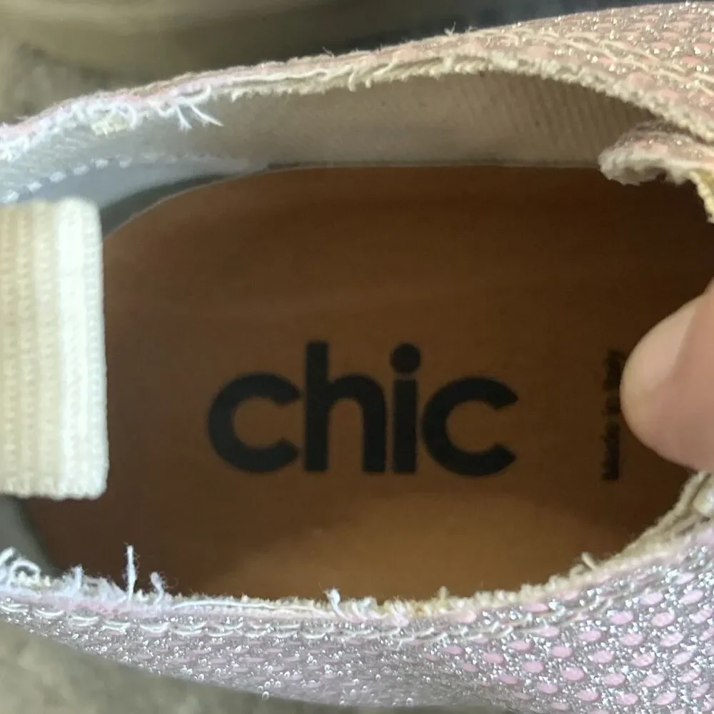 Panchic Shoes Girls 3.5 Leather Sneakers Pink Glitter Made In Italy Lace Up